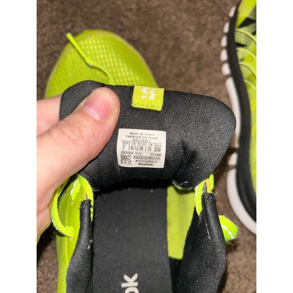 Reebok Sublite Yellow Black Women's Running Sneakers Size 7 - Picture 6 of 6